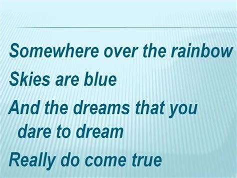 Over The Rainbow Lyrics by Celine Dion 